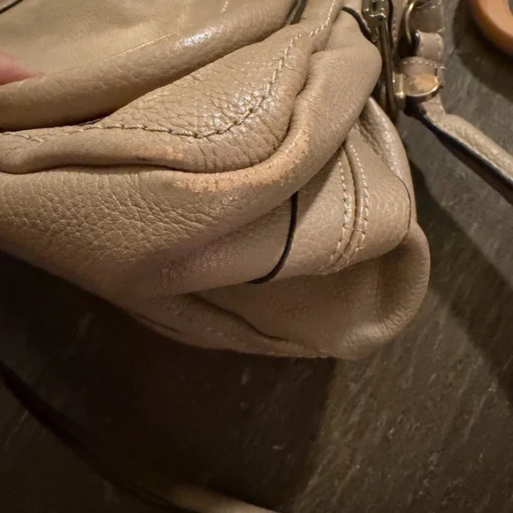 Chloé Beige Leather Paraty Satchel Bag w/ Detachable Strap - Picture 3 of 9